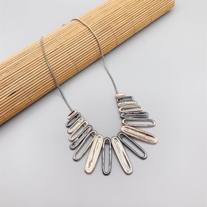 Choker folisaunique rosguldpläterad tenn silverhalsband för kvinnor kedja hänge charm trendiga smycken