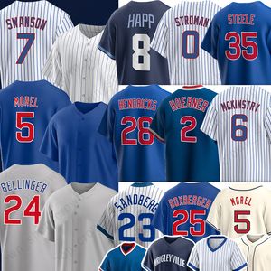 7 camisas de beisebol de Dansby Swanson Christopher Morel Cody Bellinger Marcus Stroman Ian Happ Kyle Hendricks Seiya Suzuki Patrick Wisdom Nelson Velazquez Stroman