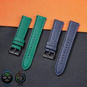 Watch Bands Lychee Pattern Leather Strap For POLAR Vantage M2 Grit X Watchband IGNITE 2 Unite Band Bracelet Wriststrap Accessories