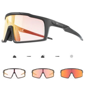 Utomhusglasögon Fotochromiska röda blå solglasögon Cycling Glasögon Mountain Bicycle Sports Men's MTB Road Bike Eyewear For Women Goggles Racing P230518