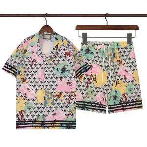 Men's Tracksuits Hawaii Floral Print Leitsmen Camisas casuais designer Mens Flor Printe