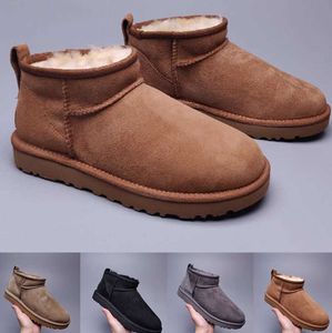 2013 UG GS New Australia Women Snow Boots Designer Ultra Mini Boot Classic Ankle Booties Womens Shoes Chestnut Fur Sheepskin Suede Plush Winter Comfort Warm Men