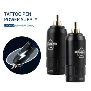 Permanent Makeup Power 1200mAh Tattoo Pen Battery RCA Connector Mini Wirseless Supply For Rotary Machine Voltage Display TypeC 230517