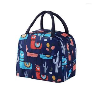 Set di stoviglie Borsa per il pranzo Spessa isolamento Oxford Confezione portatile Borsa per studenti con stampa casual Borsa termica