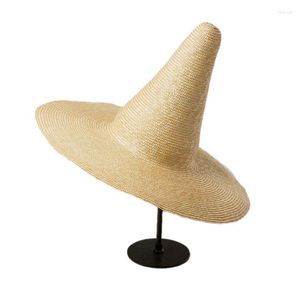 Berretti Fatti a mano su misura Modello di paglia Mostra cappelli da sole da donna alti Cappellino da spiaggia casual Cappello Bonnet Enfant