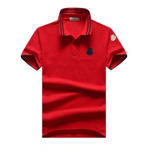 Mens Stylist Polo Shirts Luxury Polo For Woman Men m Family Short Sleeve Fashion Casual Men's Summer Clothes T Shirt Deep Red många färger andningsbar pojke polo skjorta