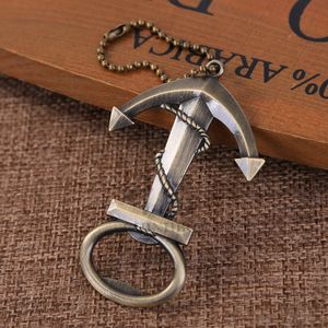 Vintage Boat Anchor Opener Keychain Zink Eloy Beverage Keyring Beer Bottle Opener Promotion Gift