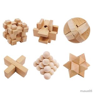 Intelligence toys Wooden Kong Ming Lock Lu Ban Lock Brain Teaser Office Stress Relief Desktop Educational Toys Adult Gift