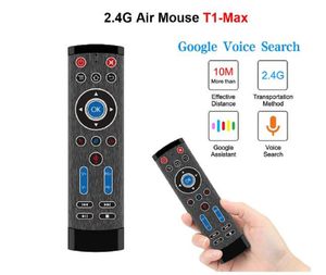 T1 Max Voice Remote Control 2.4GHz Wireless Air Mouse Gyro for H96 X96 A95X HK1 Android TV Box/ KM1 Google TV vs Mecool Bt Fly Air Mouse Voice Keyboard Controller