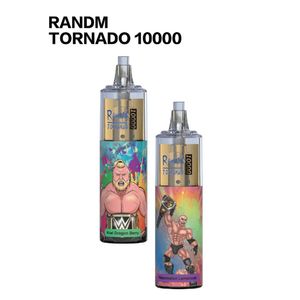 Otantik Randm Tornado 10K Tek Kullanımlık Vape Pen Puff 10000 Elektronik Sigara 0mg 2mg 5mg 20ml 850mAh Şarj Edilebilir Tek Kullanımlık Pod Buharı Çubuğu