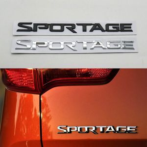Para Kia 2011-2015 Sportage emblema maletero trasero Logo pegatina plata negro letra Auto insignia placa de identificación