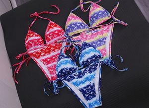 2023SS High grade Women Swimwear Fashion letter print Bikini short Set Thongs Fashion Bra Beach Party Sexy push up Bandage Bathing Suit Swim Wear Water sports W2858