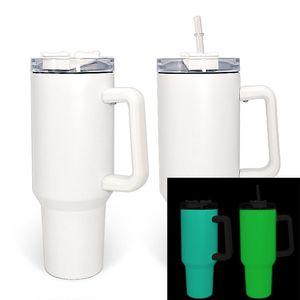 40 oz de sublimação brilho no copo escuro com alça de aço inoxidável grande capacidade de cerveja caneca isolada caneca caneca caneca caneca arco -íris copo de arco -íris