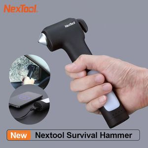 Hammer Nextool 4-in-1-Multi-Sicherheitshammer, Notfall-Auto-Fluchthammer, Fensterbrecher, Sicherheitsgurtschneider, Taschenlampe, PowerBank