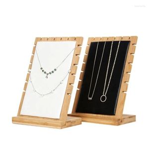 Jewelry Pouches Hanger Display Stand Necklace Bracelet Organizer Storage Wood Multi-card Holder Home Shop Decor