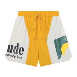 Rhude Polo Shirt Shorts Designer Men Mens Fashion Swimshorts短編ジムパンツカジュアルビーチルーズ緩んでいる女性