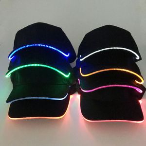 Adjustable 2023 New Design LED Light Up Baseball Caps Glowing Adjustable Hats Perfect for Party Hip-hop Running and More