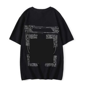 Heren T-shirts 2023fashion Luxurys Offes Kleding Heren Tee en Dames Tees Man Casual Straat Graffiti Shirt Sweatshirtoff T-shirts Offs Wit de