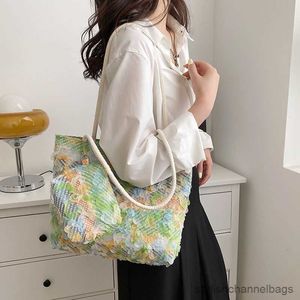 Sacos de saco 2023 bolsa de verão para mulheres bolsa de bolsa bolsa de ombro ladras moda casual novo comprador grande capacidade compra de praia bolsa de praia