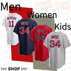 Nuova David Ortiz Baseball Jersey Masataka Yoshida Trevor Storia Joely Rodriguez Matt Barnes Enrique Hernandez 34 10 2 7 57 UOMINA DONNE GIOVANE MAGLIE MAGHI