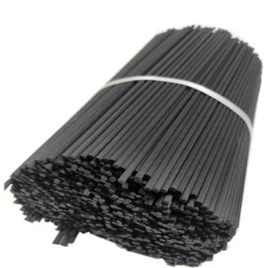 Moda iyi fabrika fiyatı 100pcs/lot 3mm*20cm rattan koku tütsü siyah fiber kamış difüzör değiştirme doldurma çubukları aromatik çubuklar