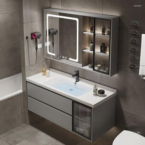 Bathroom Sink Faucets Light Luxury Solid Wood Smart Cabinet Combination Washbasin Wash Basin Integrated