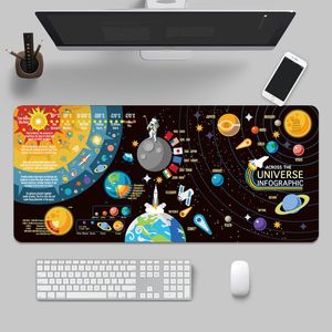 Mouse Pads Wrist Rests Space Planet Gaming Mouse Pad Deskpad Large Rubber Keyboard Pad Surface for Computer Mouse Non-slip Locking Edge Computer Mat 230518