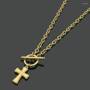 Kedjor Crowe Cross OT Buckle Christ Jesus rostfritt stålhalsband