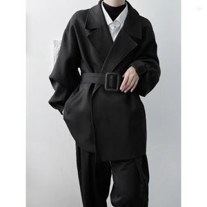 Men's Trench Coats Coat Men Short Belt Casual Outerwear Male Women Vintage Fashion Streetwear Windbreaker Jacket Overcoat Casaco Masculino