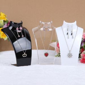 Jewelry Stand Plastic Mannequin Necklace Display Bust Holder Rack for Necklaces Pendant Earrings Shelf 230517
