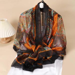 Sciarpe Donna Moda Estate Seta Per Lady Scialli Avvolge Hijab Femminile Foulard Bandana Collo Sciarpe Lunghe Telo Mare