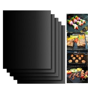 Barbekü Araçları Aksesuarlar Barbekü Grill Mat Barbekü Açık Hava Pişirme Yapışmaz Ped Yeniden Kullanılabilir Pişirme Plakası 40 * 30cm Parti PTFE GRIL MAT ARAÇLAR Aksesuarlar 230518