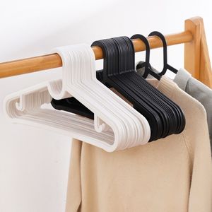 Hangers Racks 10pcs Black Wardrobe Hangers For Clothes Rack Multi-function Closet Wardrobe Organizer For Clothes Coat Dry Rack 230518