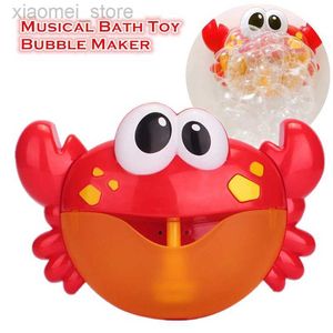 Giocattoli da bagno Giocattoli per bambini vasca da bagno macchina per la creazione di bolle musica da bagno bolla sapone da bagno soffiatore giocattoli da bagno granchi per bambini acqua giocattolo oyuncak