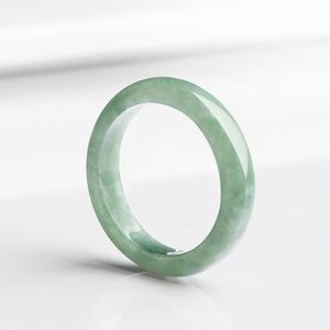 Parringar Inner diameter 15-21mm Natural Emerald A-Bods Ring för män Kvinnor Par Par Cirkel Jade Handsmycken Partihandel Drop 230518