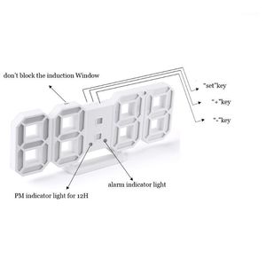 時計アクセサリーその他の実用的なテーブルデスクナイトウォールデジタルLEDクロックアラームウォッチ24/12時間ディスプレイ1
