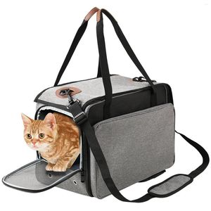 Mochila portátil para gatos, respirável, dobrável, 900D, em tecido Oxford, para viagem, para animais de estimação, com zíperes de segurança