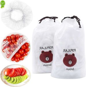 New 100 Pieces Fresh-keeping Bag Plastic Seal Bag Food Cover Stretch Adjustable Bowl Cover Universal Kitchen Packaging Seal Cover