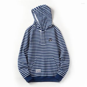 Men's Hoodies Men Striped Sweatshirt Pullover Coat Thicker Tops Autumn Hooded Tracksuit Jacket Casual Male Slim Jumper BP12802