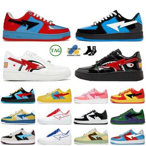 Luxury Designer STA SK8 Casual Shoes Fashion Sneakers Platform Women Men Patent Leather Black ABC Camos Blue Color Camo Combo Pink Oragne Green Sports Trainers