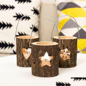 Mum Tutucular Ahşap Tealight Tutucu Noel Ağacı Kar Tanımı Kalp Yıldızlı Sevgililer Günü Ev Dekorasyon Damlası Deseninde Bahçe Dhicw