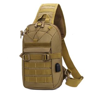 Rugzak Leger Tactische schoudertas Militaire nylon Sling Bag Molle Hunting EDC Chest Pack Camping Wandelen Camo Backpack Outdoor 230518