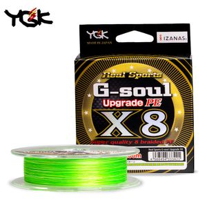 Braid Line YGK G-Soul x8 uppgraderad vävd fiskelinje Superstark 8-sträng PE-tråd 150 m 200 m Japan 14 kg 16 kg 22 kg 230517