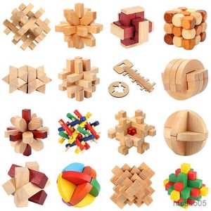 Giocattoli di intelligenza Kong Ming Luban Lock Giocattolo tradizionale cinese Puzzle di legno unici Giocattolo educativo cubo di legno intellettuale classico