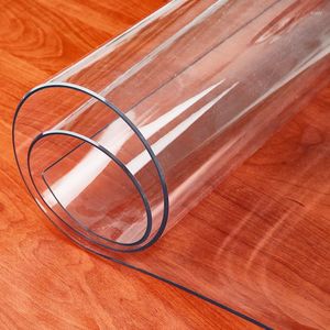 Tala de mesa PVC PVC Transparente Silicone Glass Soft Perrapa d'água e almofada de chá à prova de óleo retangular