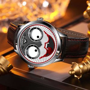 Men's watch Fashion quartz-Battery watches high quality luxury Leather 43mm watch