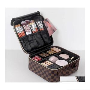 Storage Bags Cosmetic Cases Portable Oman Vintage Presbyopia Clapboard Makeup Box Furniture Toiletry Bag Drop Delivery Lage Accesso Dhmil