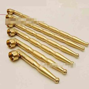 Classic Brass Copper Alloy Bowl Metal Smoking Pipe 6 Styles Stretchable Detachable Tobacco Filter Hand Pipes Cigarette Tools Accessories