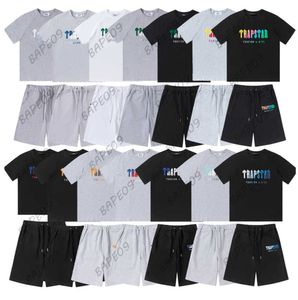 Mężczyźni Summer Trapstar TrackSuits Designer Rainbow Ręcznik Dekodowanie ręcznika i kobiety T-koszulki 2