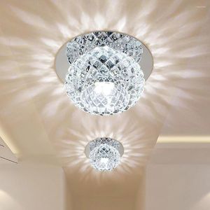 Plafoniere Modern Foyer Faretti di lusso Lampadario Luce Lustro Crystal Liner Lampada Illuminazione per interni Decor Apparecchio a led 5W